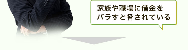 家族や職場に借金をバラすと脅されている